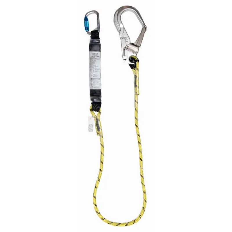 MSA Energiaelnyelő kötél, Kernmantle, 1,5m, egyágú, aluminium karabiner - aluminium Tri-Lock karabiner